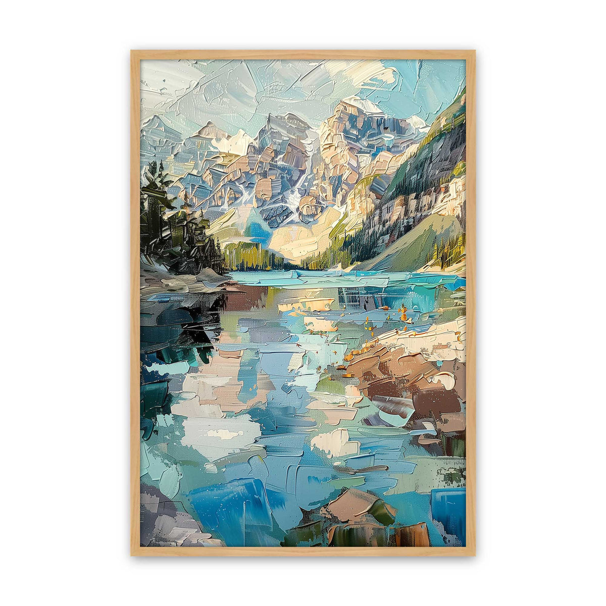 [Color:American Maple], Picture of art in a Polished Chrome frame