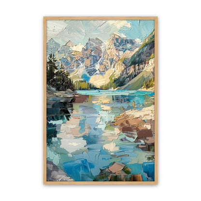 [Color:American Maple], Picture of art in a Polished Chrome frame