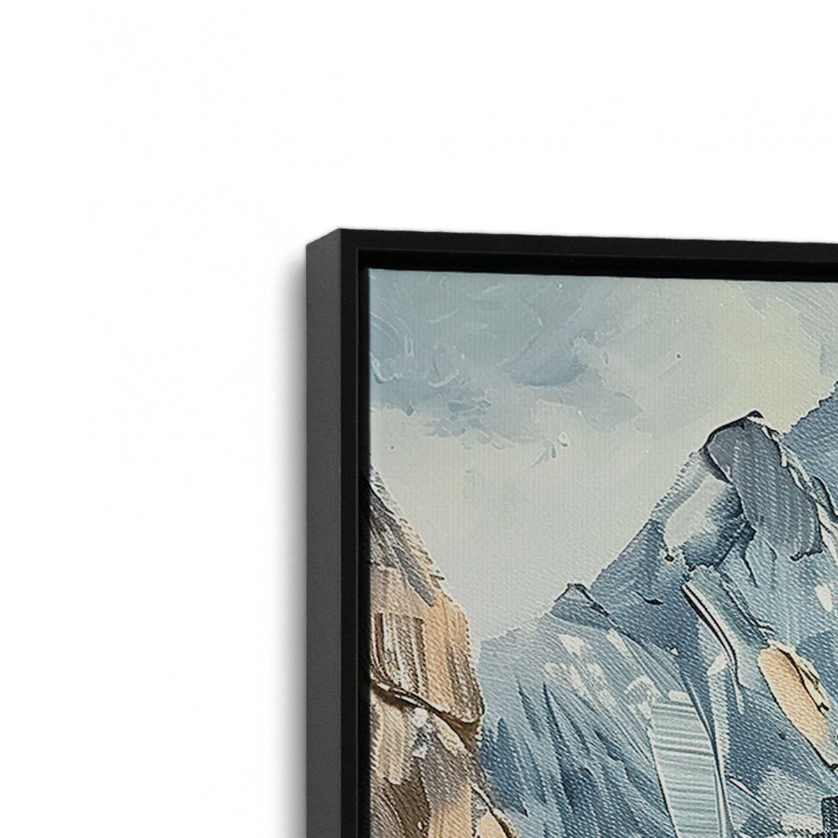 [Color:Satin Black], Picture of art in a Satin Black frame at an angle
