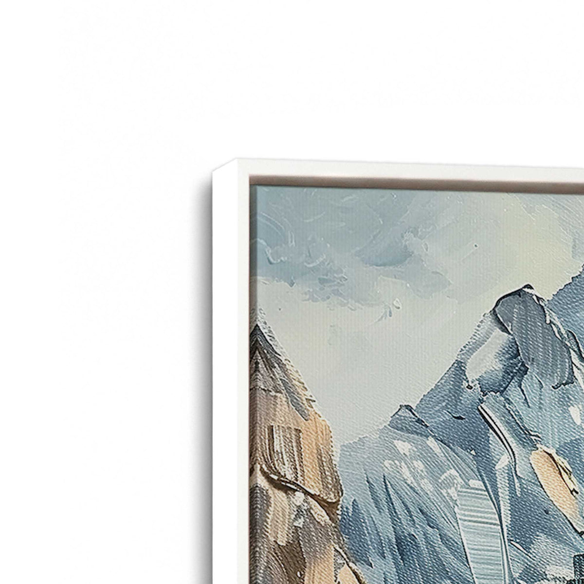[Color:Opaque White], Picture of art in a White frame at an angle