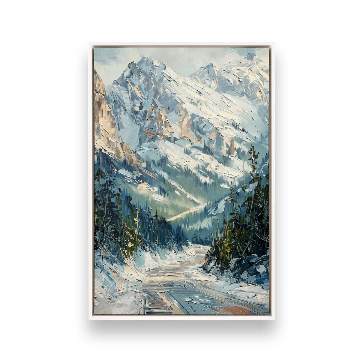 [Color:Opaque White], Picture of art in a White frame