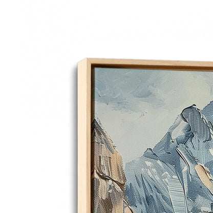 [Color:American Maple], Picture of art in a American Maple frame at an angle
