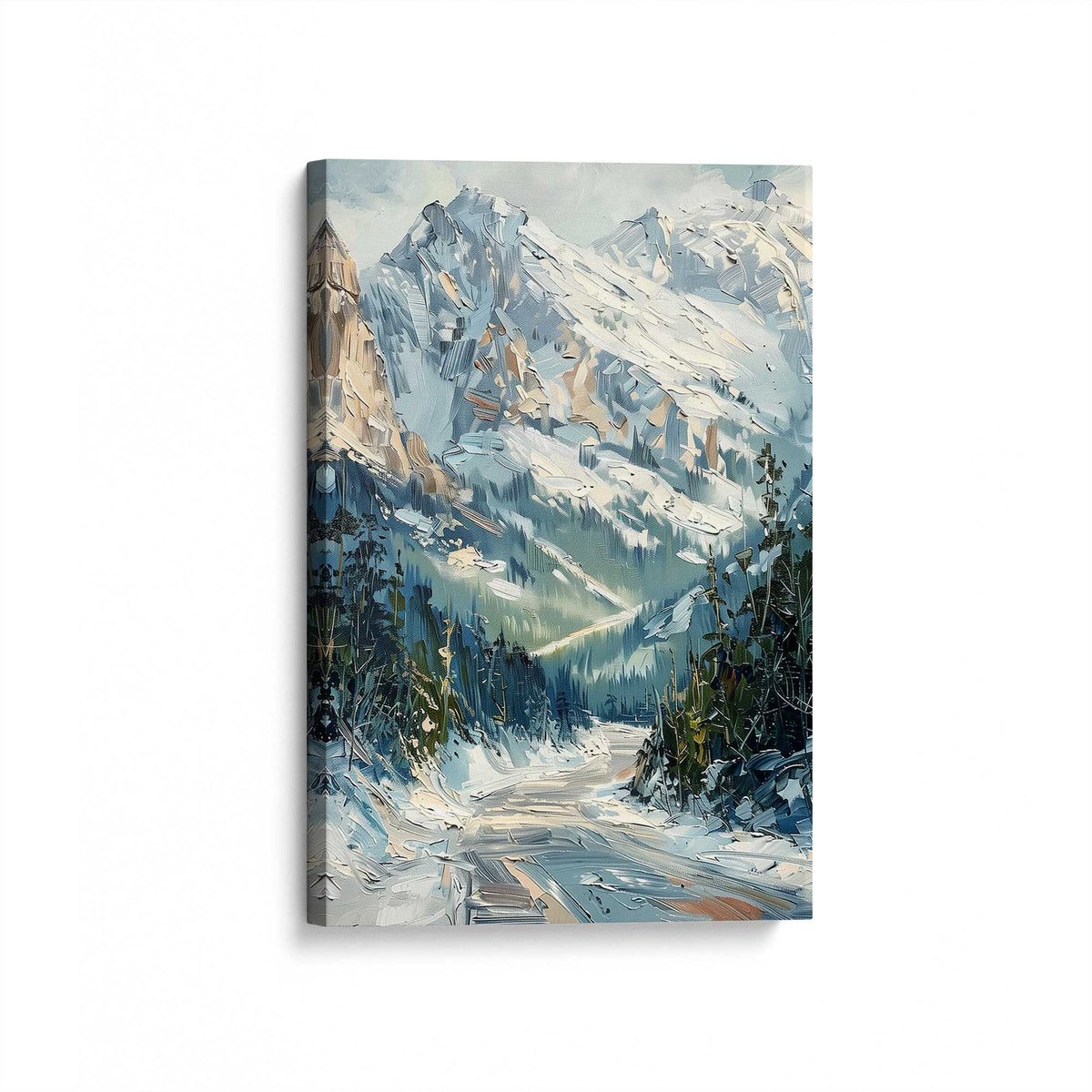 [Color:Stretched Canvas], Picture of art at an angle