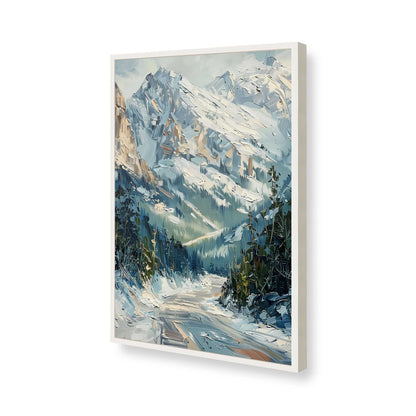 [Color:Opaque White], Picture of art in a Polished Chrome frame of the corner