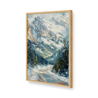 [Color:American Maple], Picture of art in a Polished Chrome frame of the corner
