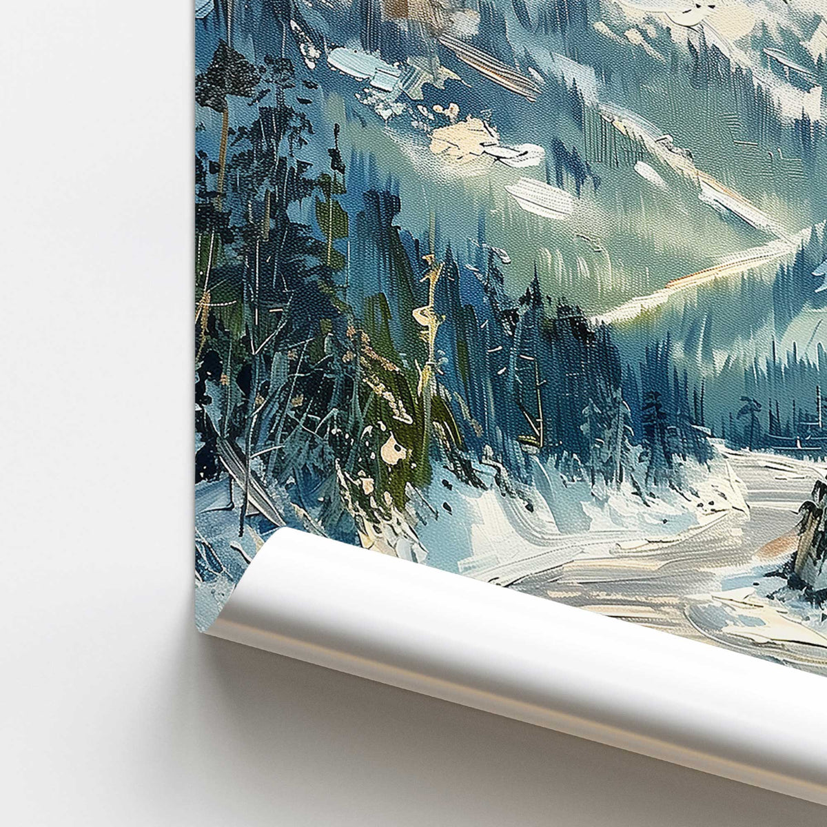 Snowbound Alpine Pass Print
