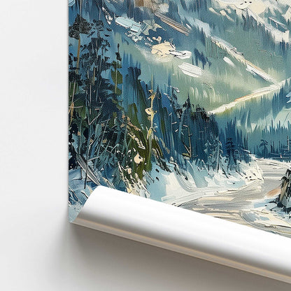 Snowbound Alpine Pass Print
