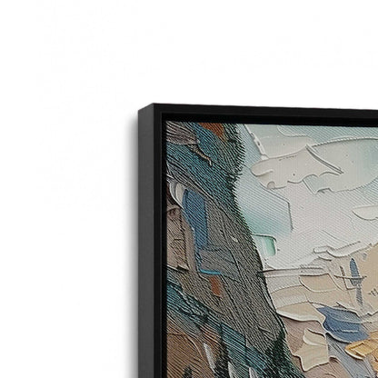 [Color:Satin Black], Picture of art in a Satin Black frame at an angle