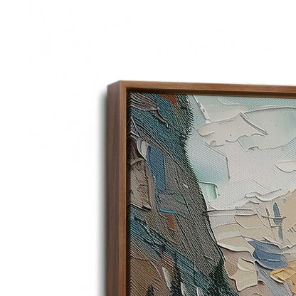 [Color:Walnut], Picture of art in a Walnut frame at an angle
