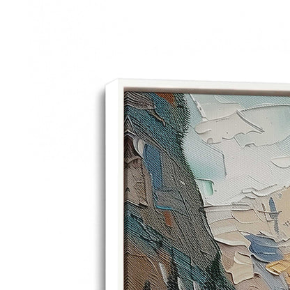 [Color:Opaque White], Picture of art in a White frame at an angle
