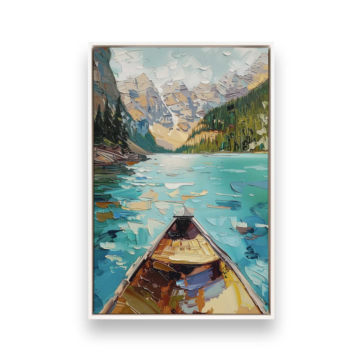 [Color:Opaque White], Picture of art in a White frame