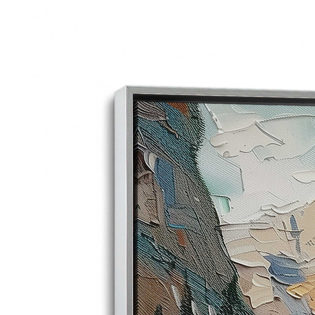 [Color:Polished Chrome], Picture of art in a Polished Chrome frame at an angle