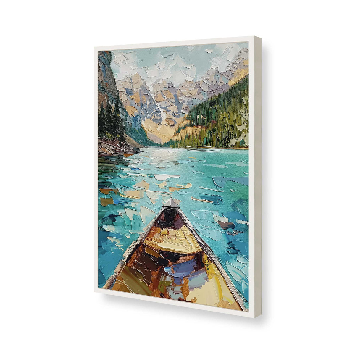 [Color:Opaque White], Picture of art in a Polished Chrome frame of the corner