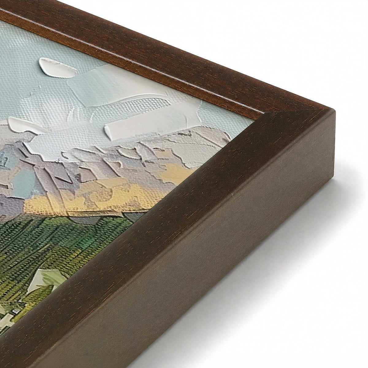 [Color:Belvinder Brown], Picture of art in a Polished Chrome frame at an angle