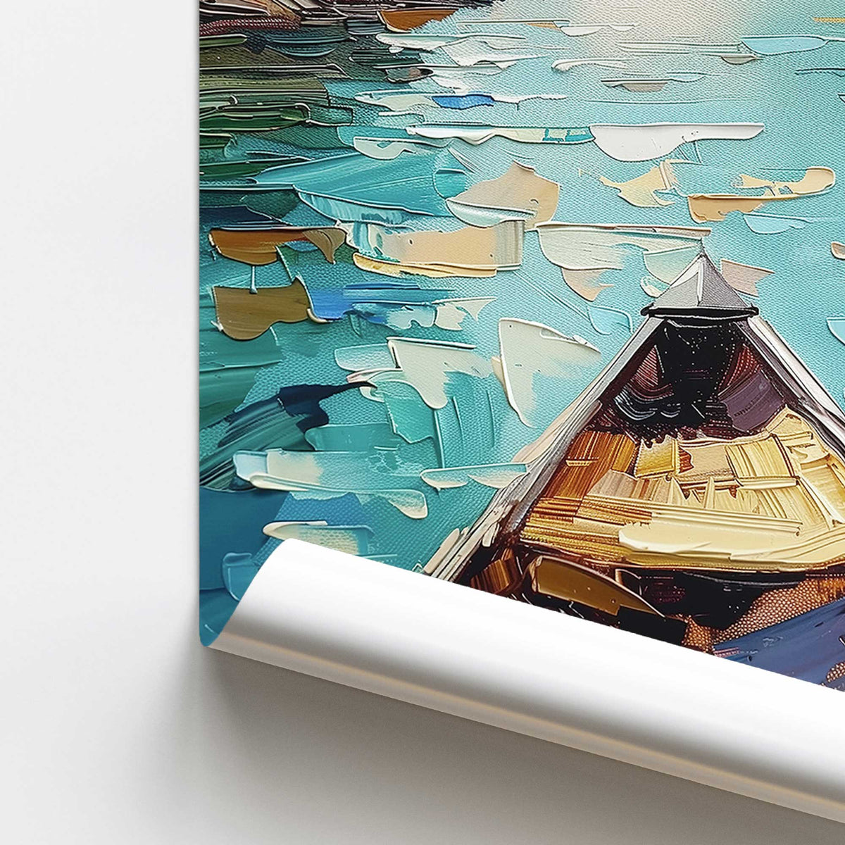 Canoe on Turquoise Print
