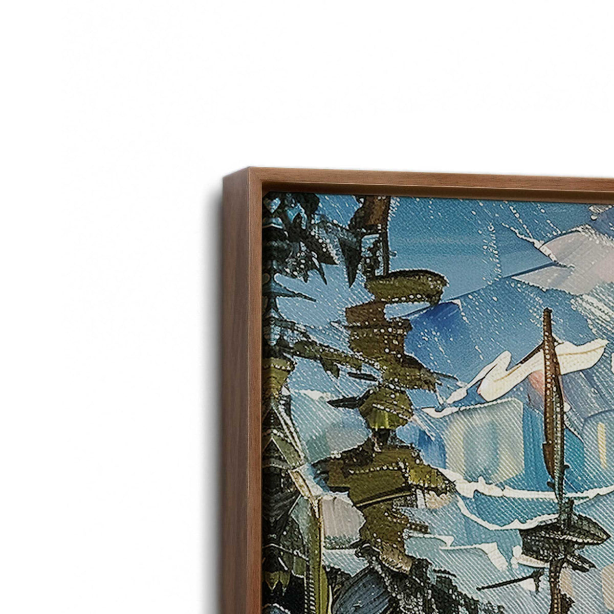 [Color:Walnut], Picture of art in a Walnut frame at an angle