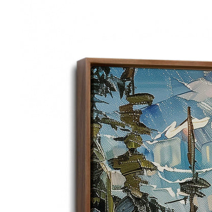 [Color:Walnut], Picture of art in a Walnut frame at an angle