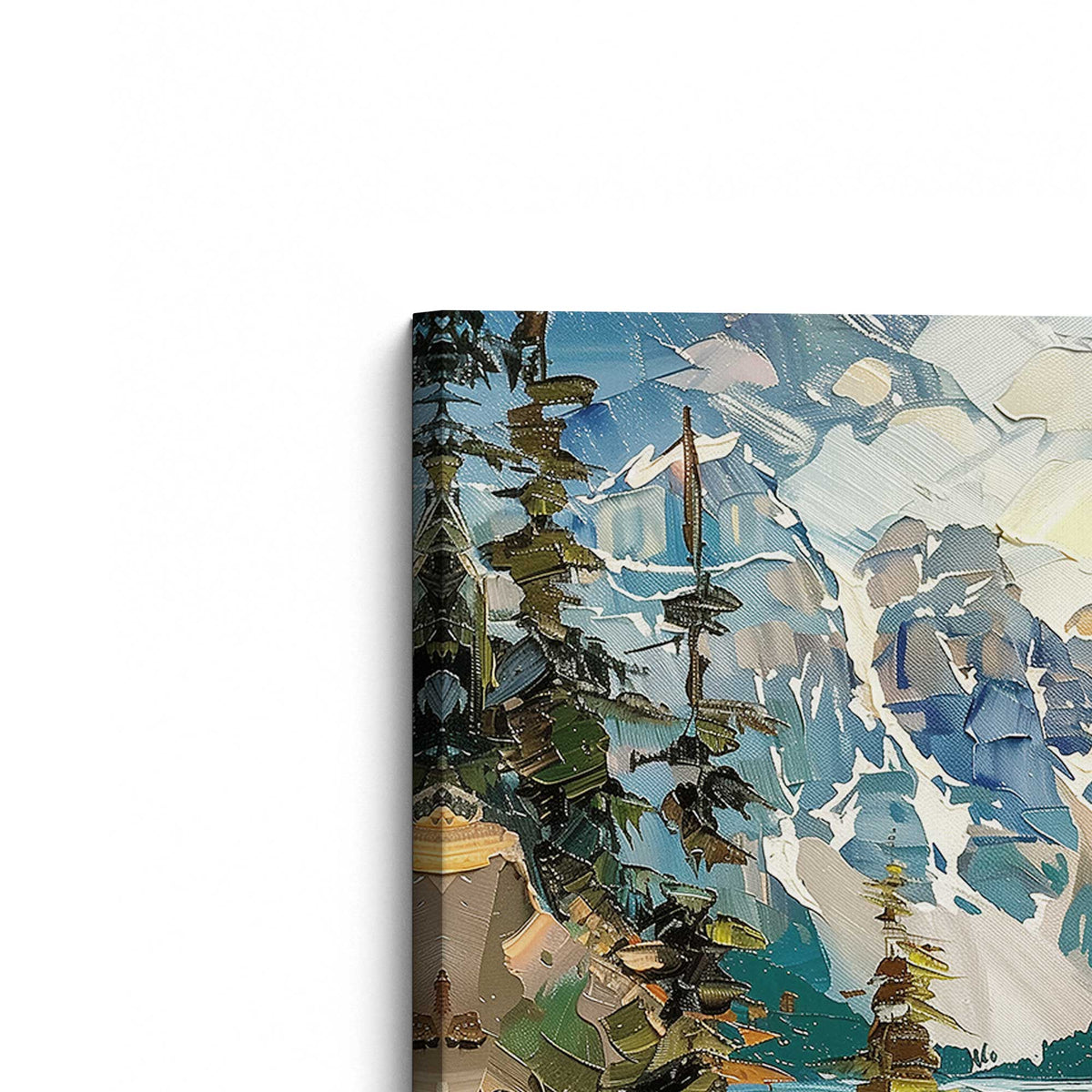 [Color:Stretched Canvas], Picture of the corner of the art