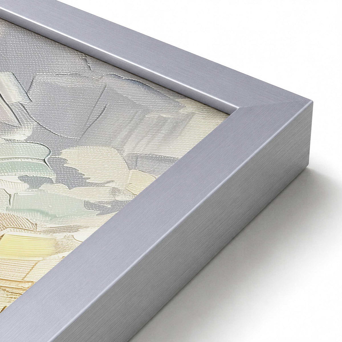 [Color:Polished Chrome], Picture of art in a Polished Chrome frame at an angle