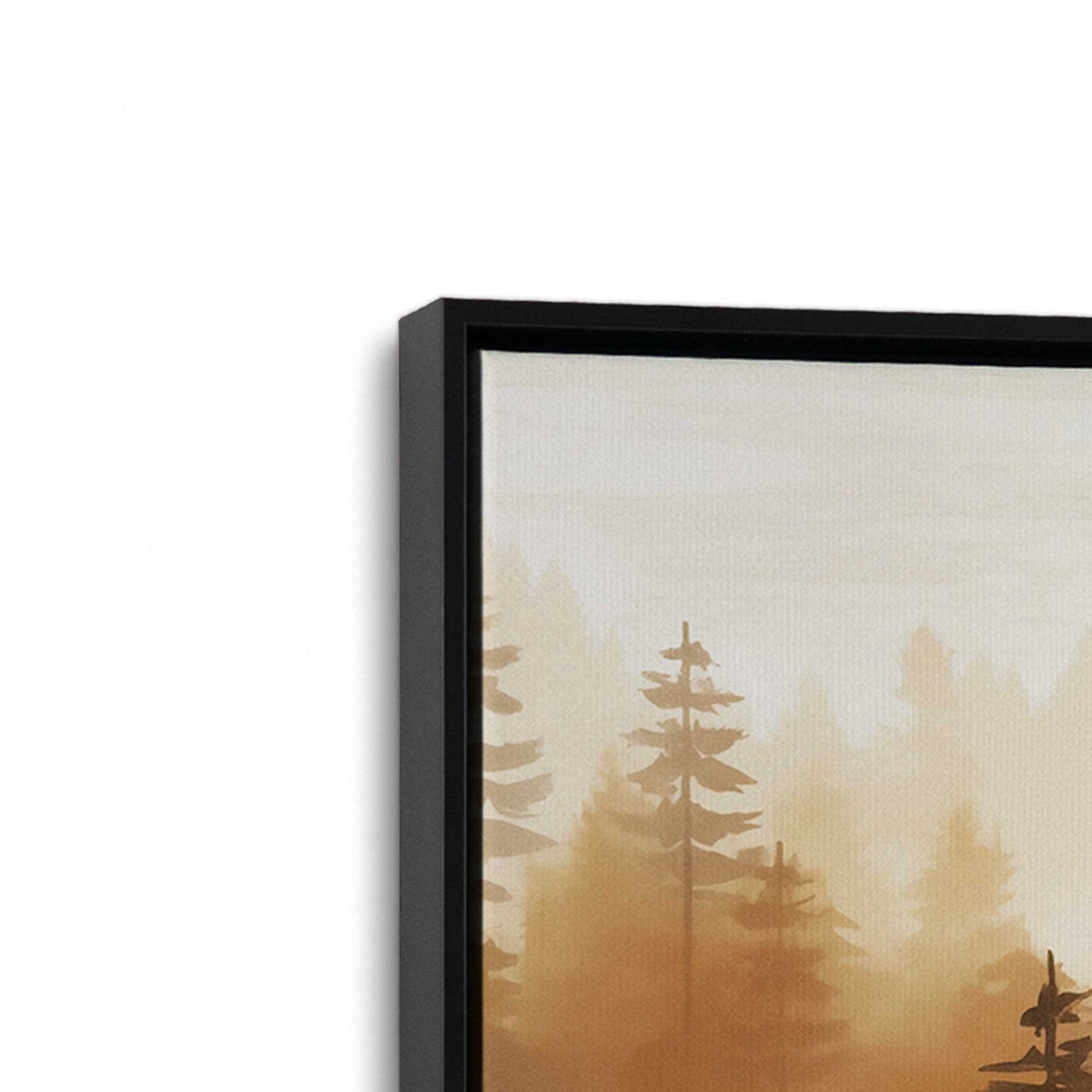 [Color:Satin Black] Picture of art in a Satin Black frame at an angle