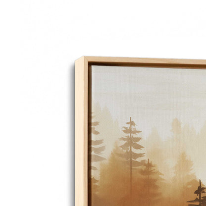 [Color:American Maple] Picture of art in a American Maple frame at an angle