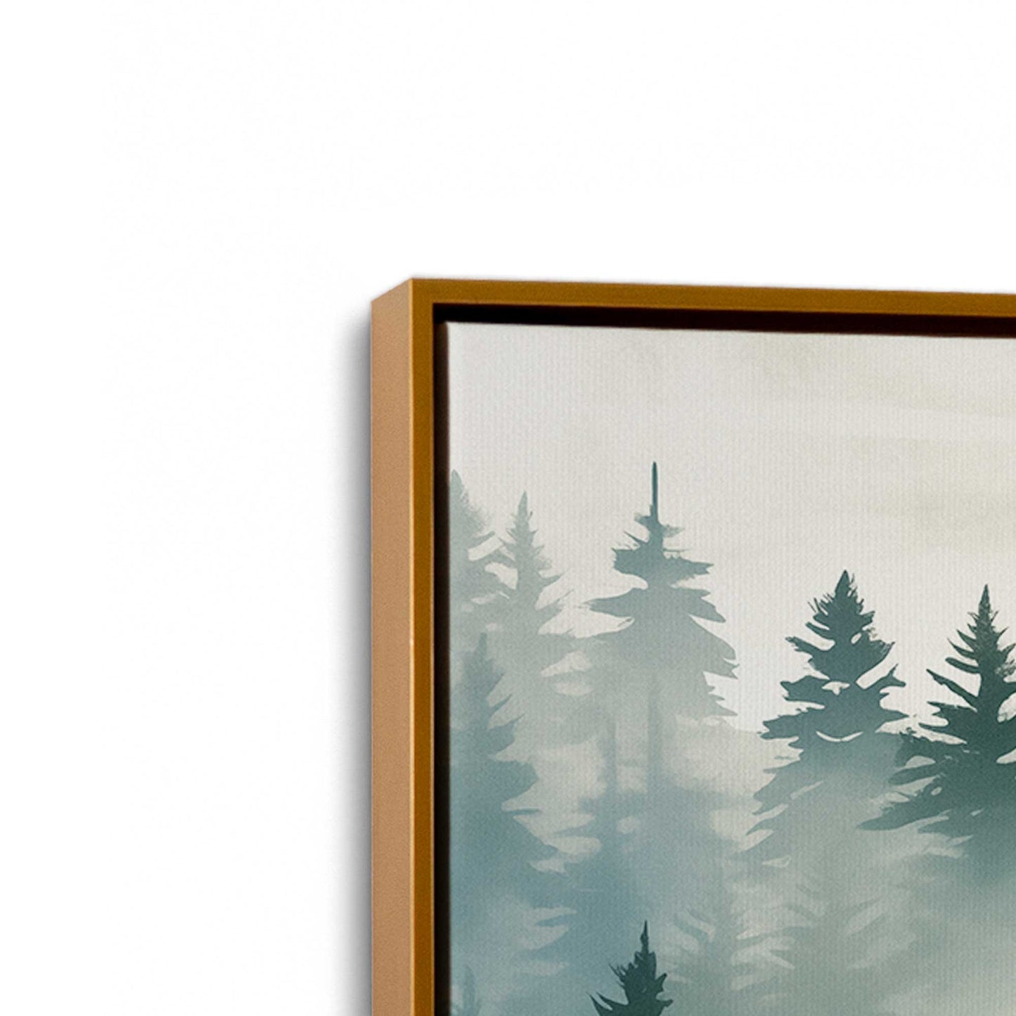 [Color:Polished Gold] Picture of art in a Polished Gold frame at an angle