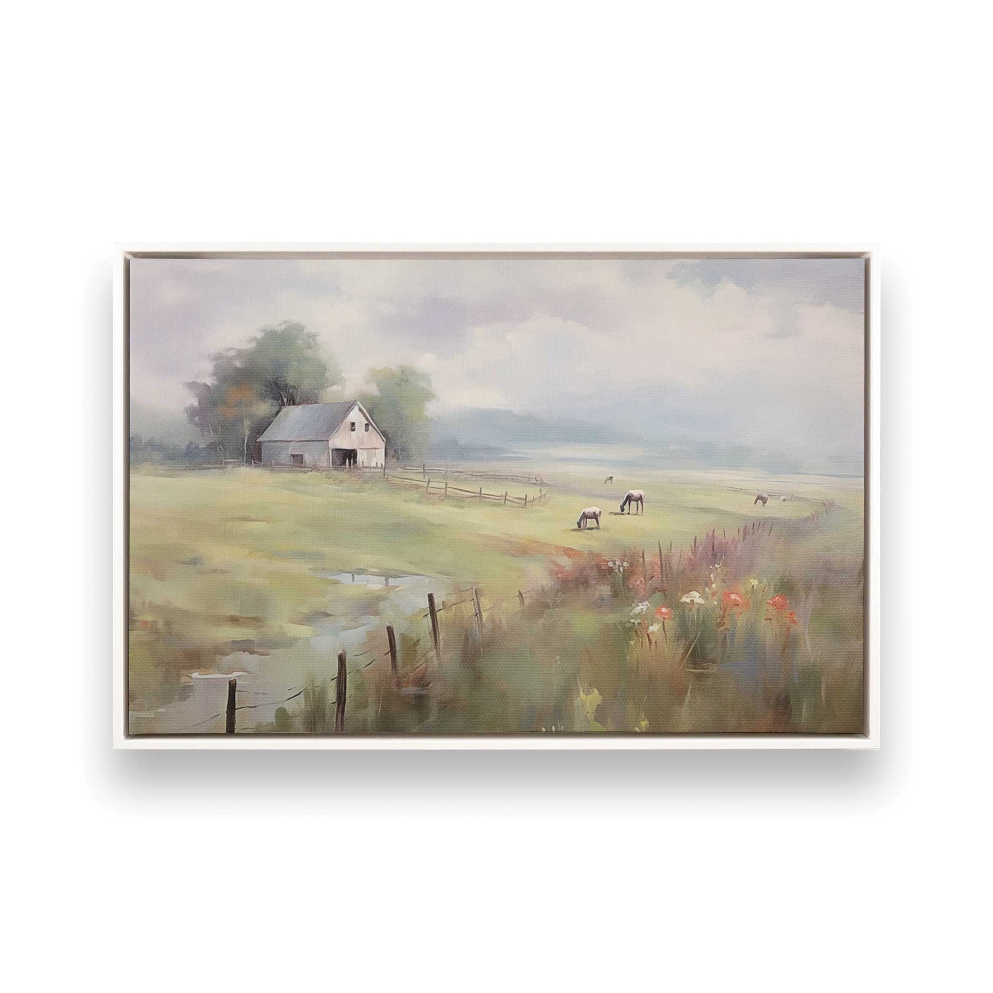 [Color:Opaque White] Picture of art in a White frame