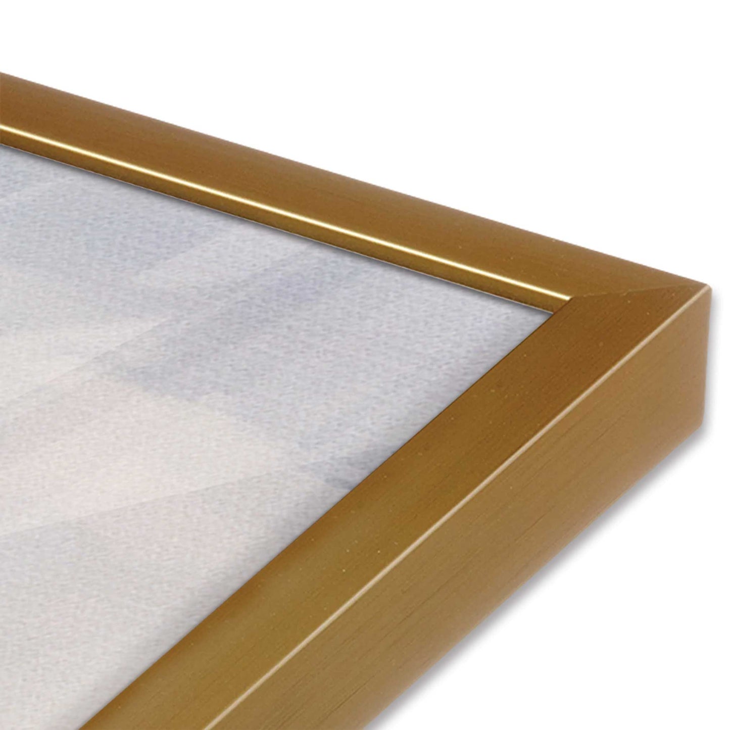 [Color:Polished Gold] Picture of art in a Polished Gold frame at an angle