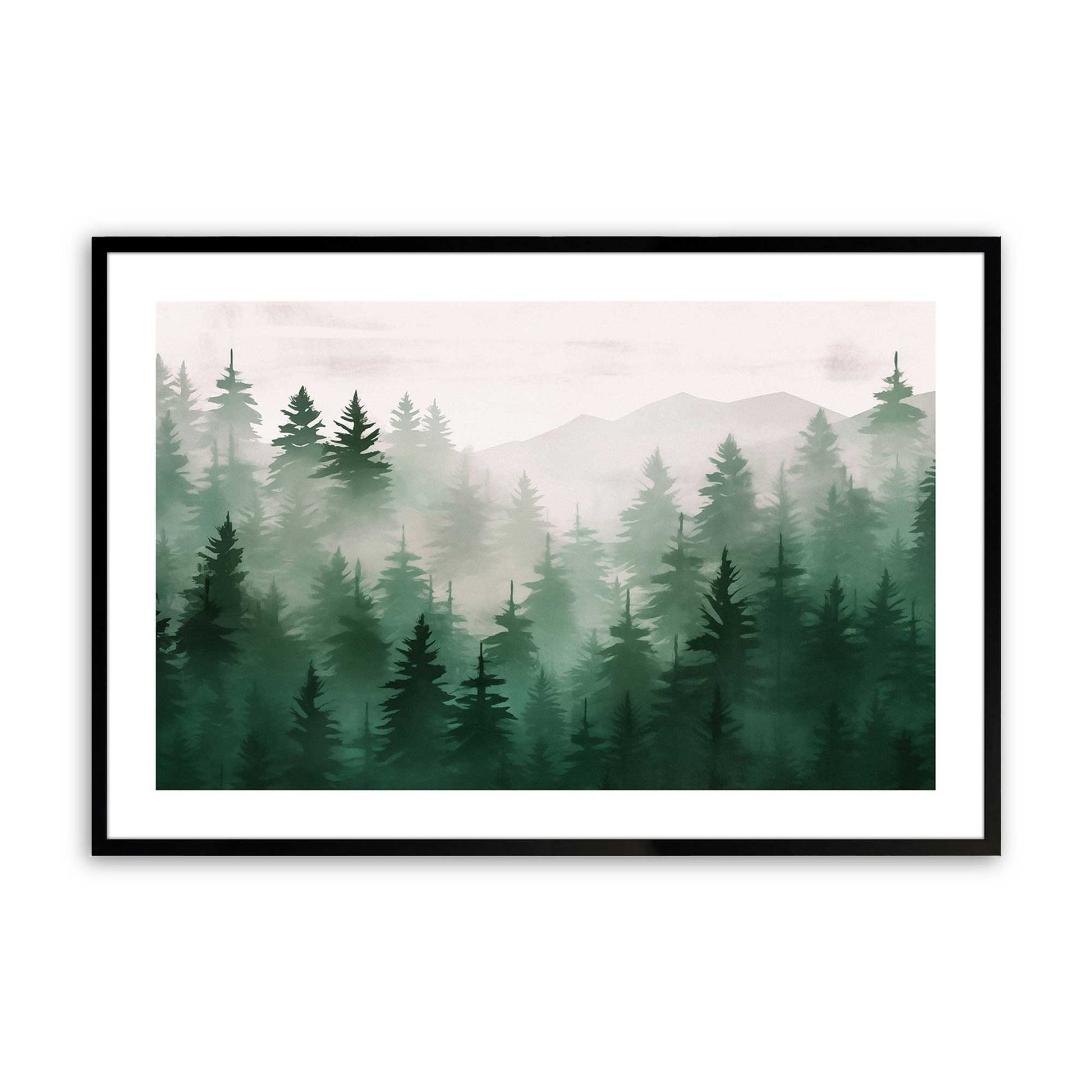 [Color:Satin Black], Picture of art in a Satin Black frame