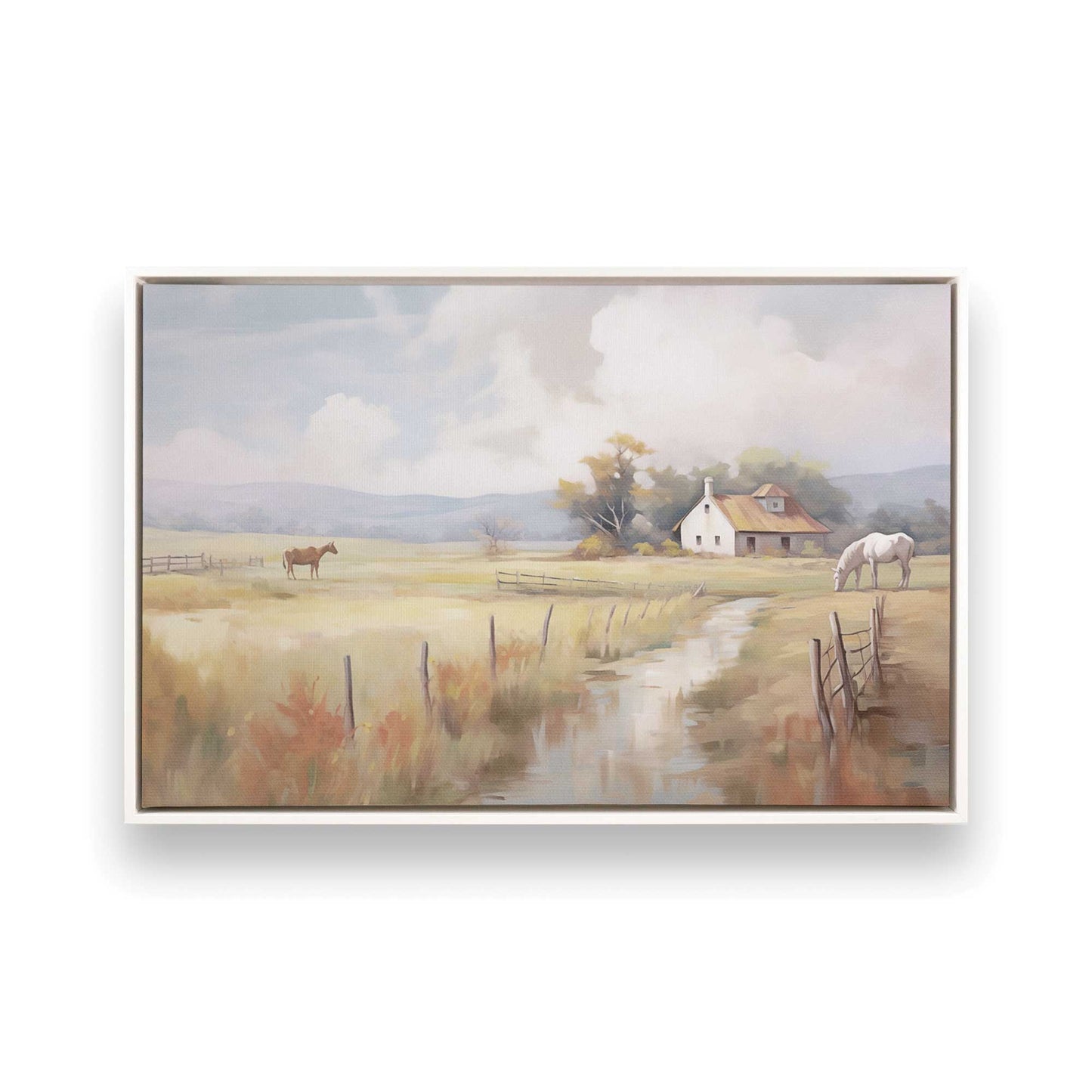 [Color:Opaque White] Picture of art in a White frame