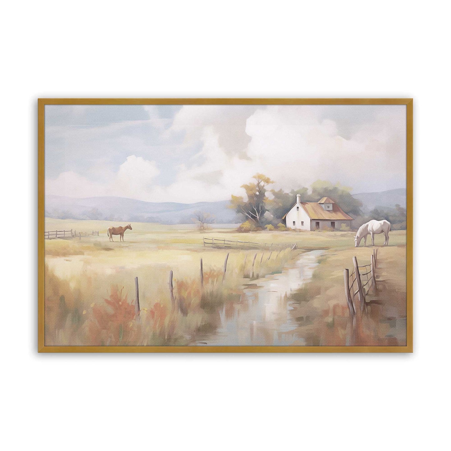 [Color:Polished Gold] Picture of art in a Polished Gold frame