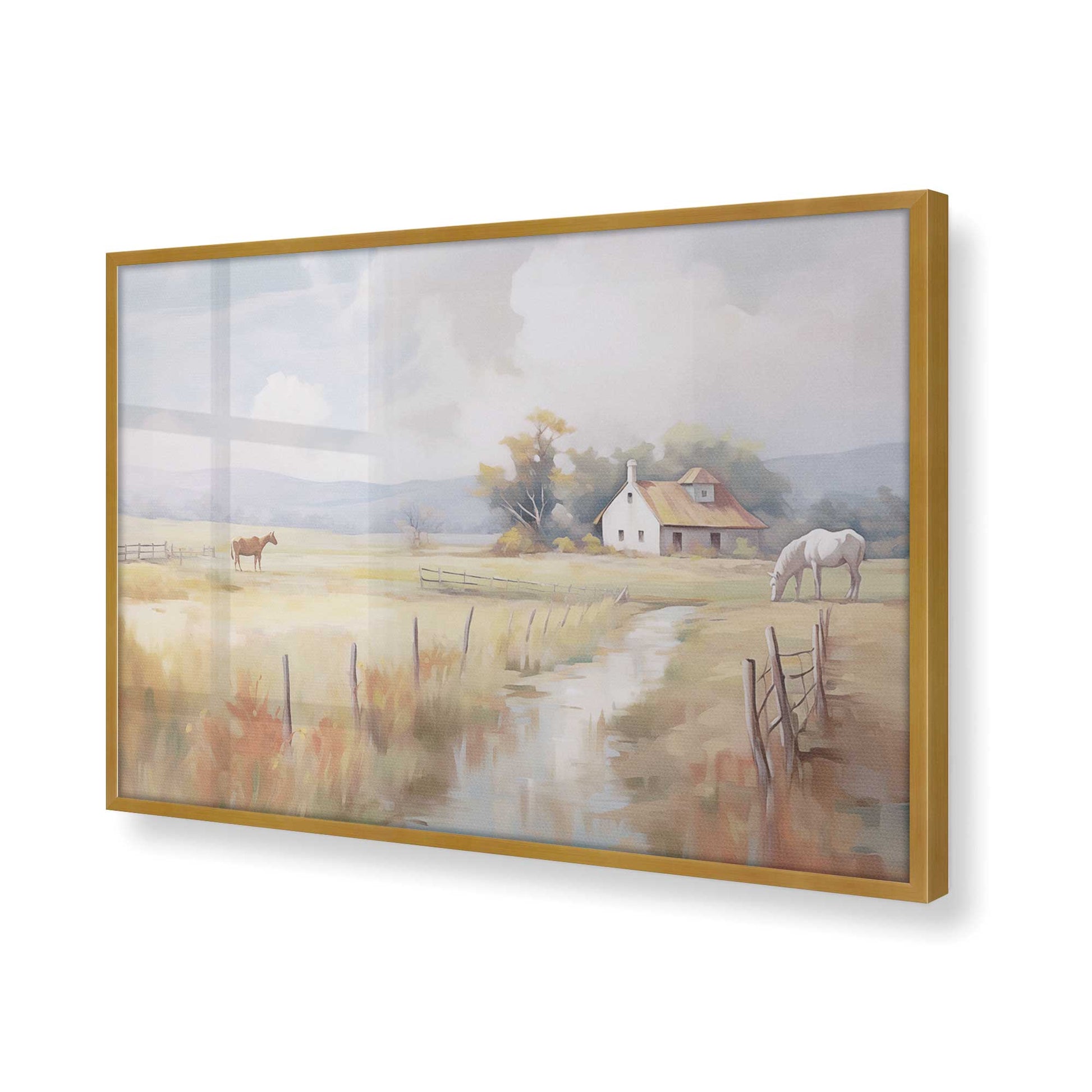 [Color:Polished Gold] Picture of art in a Polished Gold frame of the corner