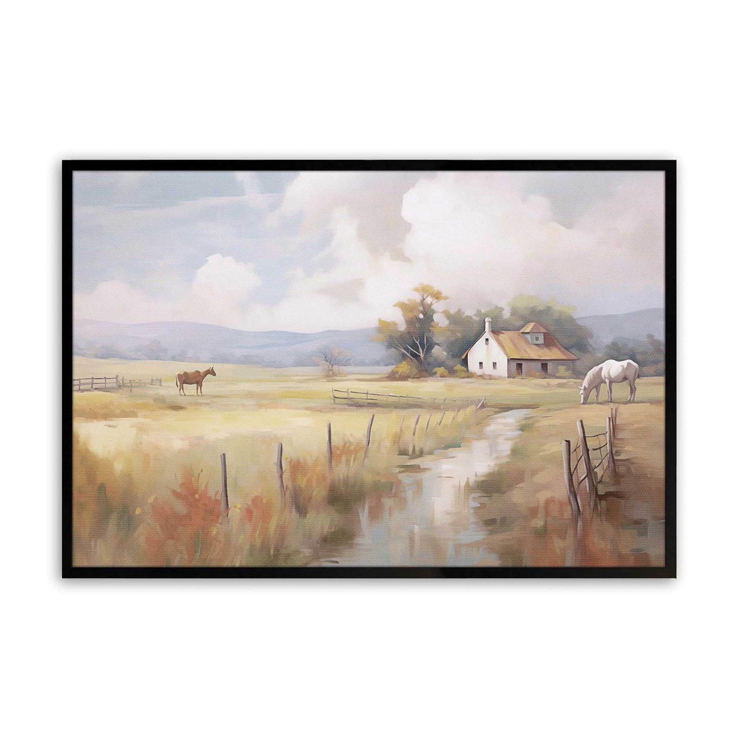 [Color:Satin Black], Picture of art in a Satin Black frame