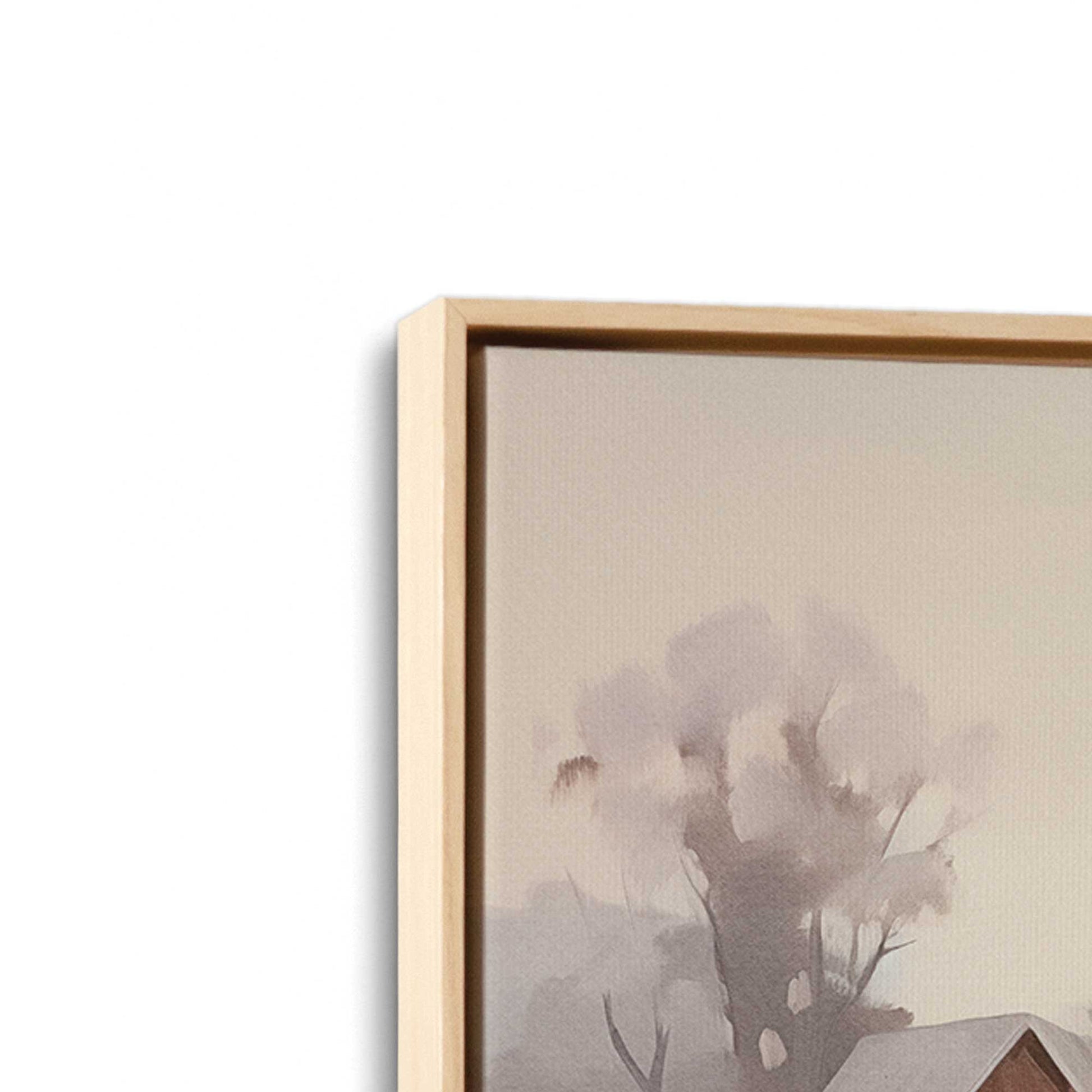 [Color:American Maple] Picture of art in a American Maple frame at an angle