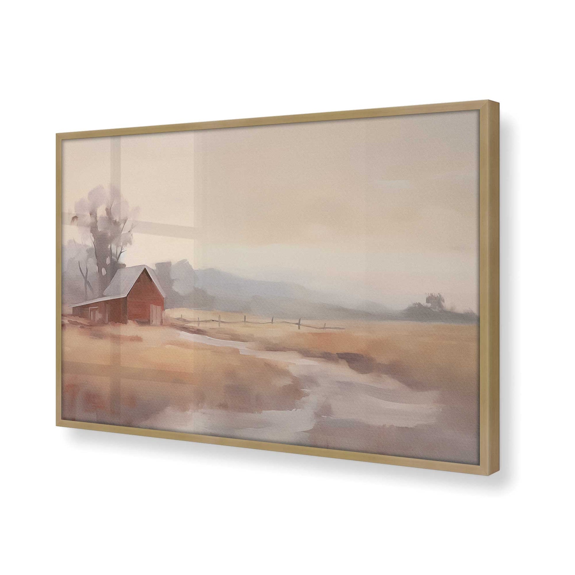 [Color:Brushed Gold] Picture of art in a Brushed Gold frame of the corner