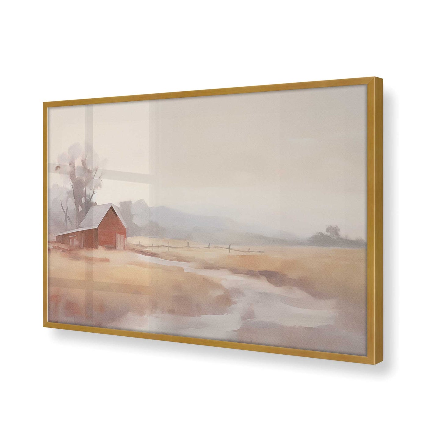 [Color:Polished Gold] Picture of art in a Polished Gold frame of the corner