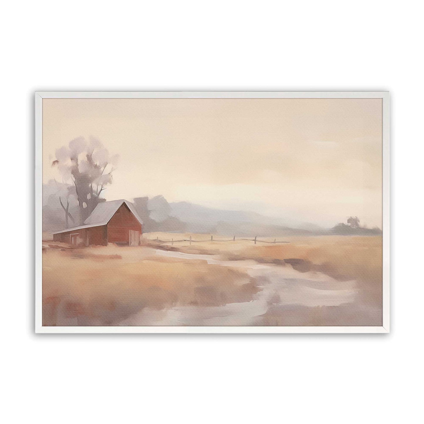 [Color:Opaque White] Picture of art in a Opaque White frame