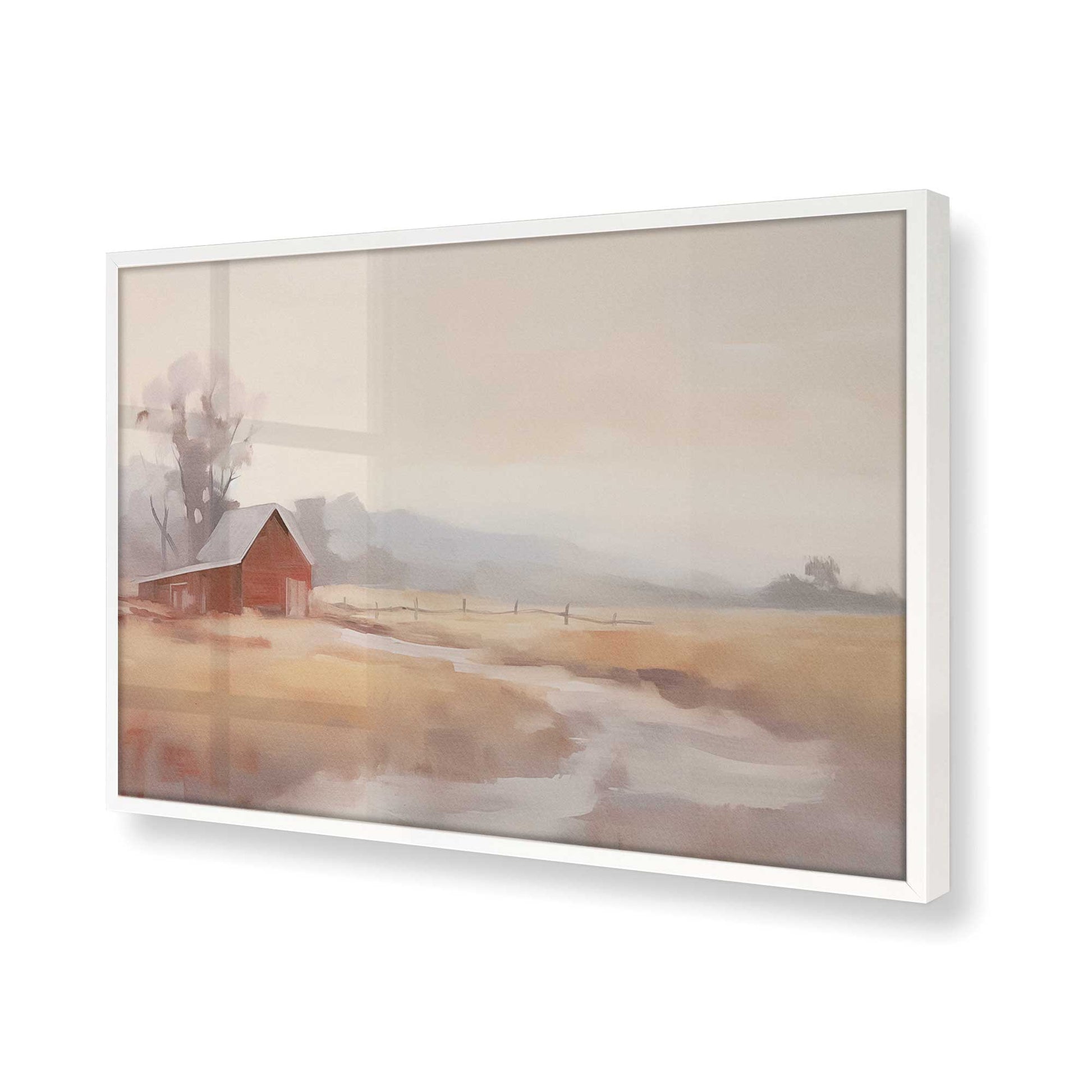 [Color:Opaque White] Picture of art in a Opaque White frame of the corner