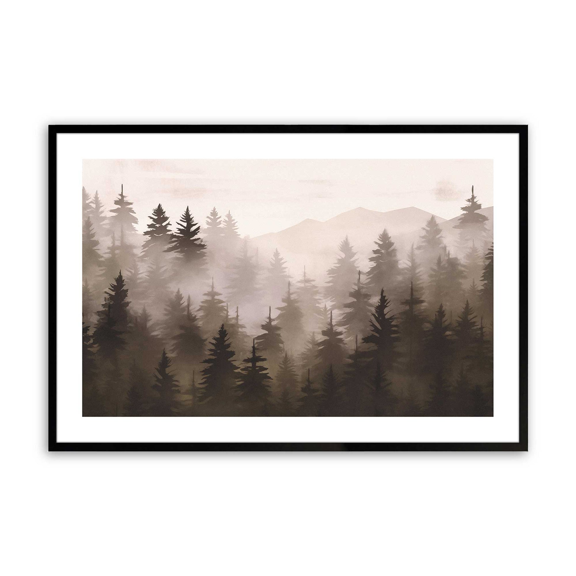 [Color:Satin Black], Picture of art in a Satin Black frame