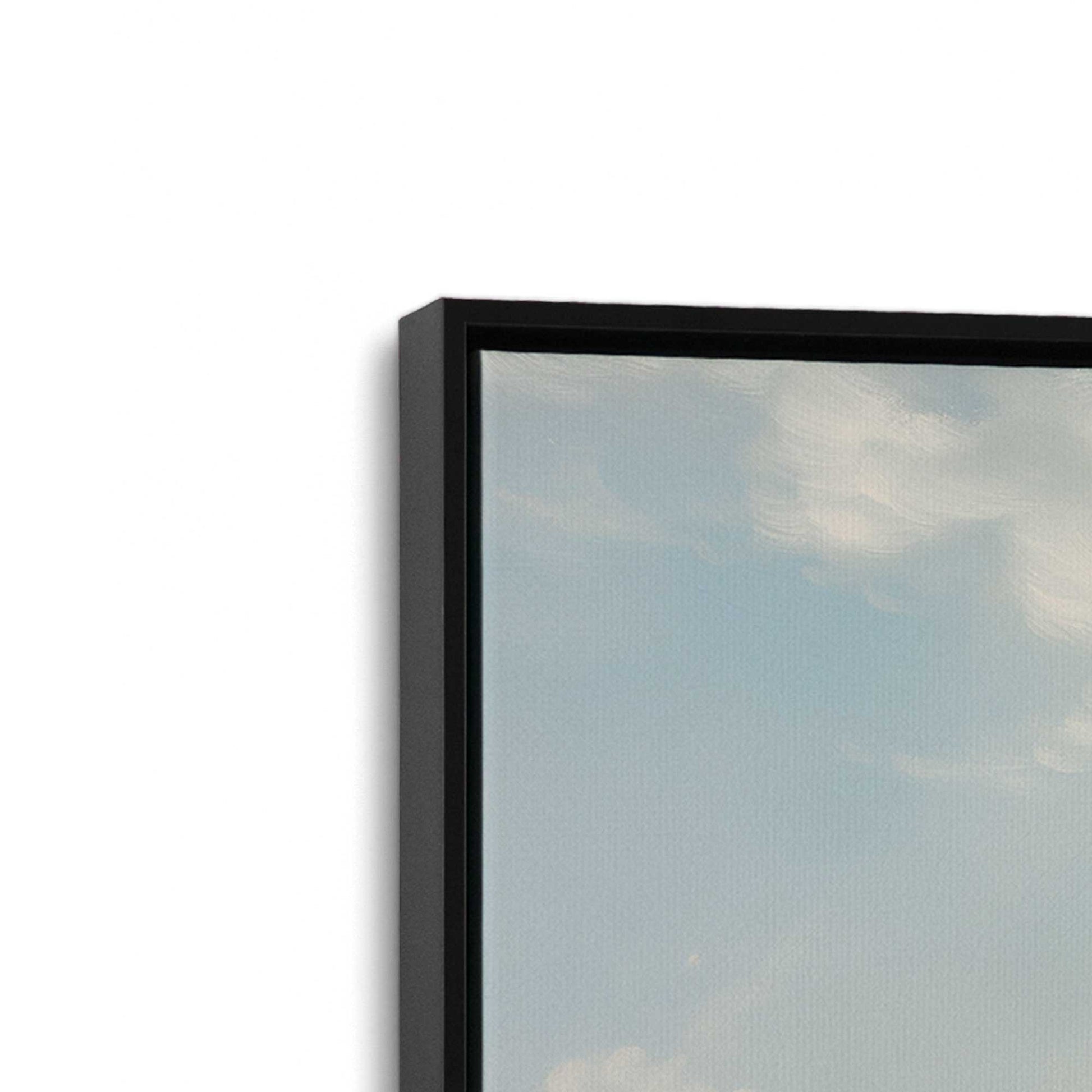 [Color:Satin Black] Picture of art in a Satin Black frame at an angle