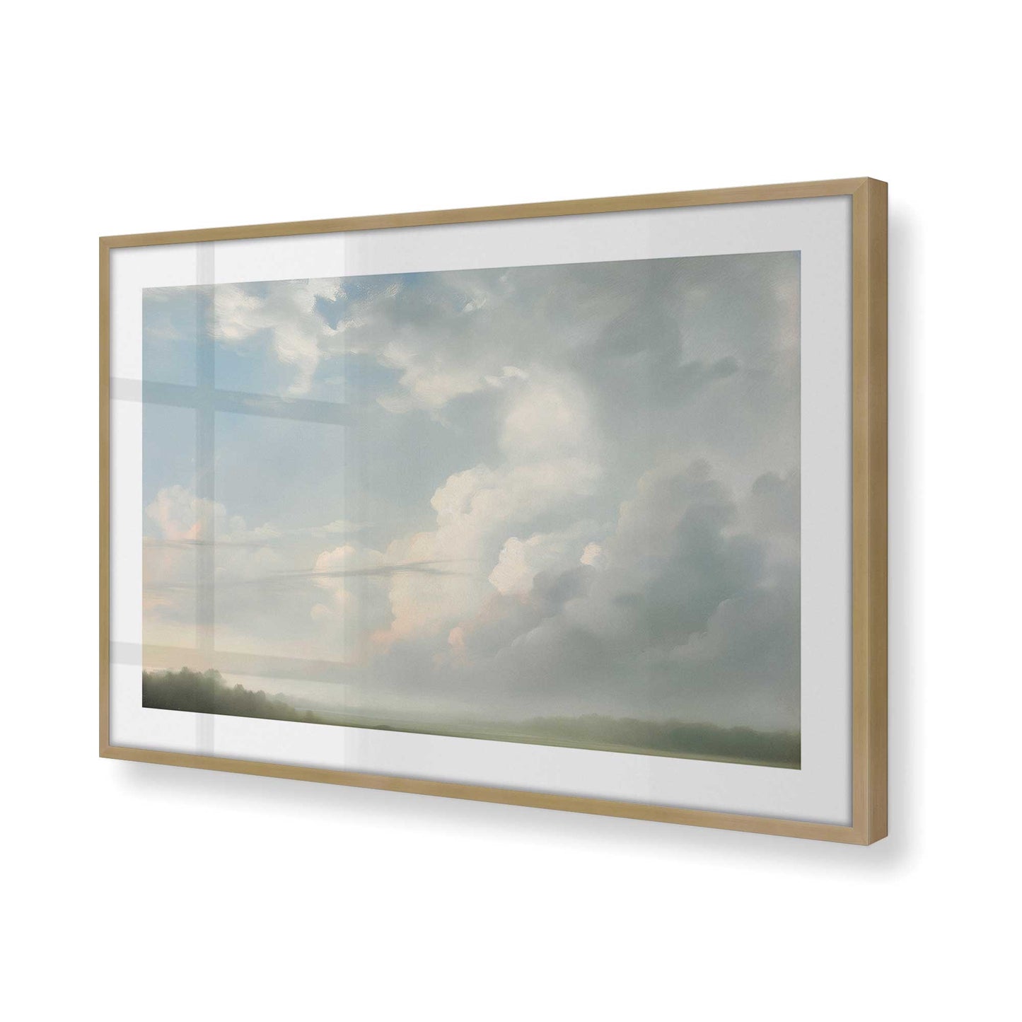 [Color:Brushed Gold] Picture of art in a Brushed Gold frame of the corner