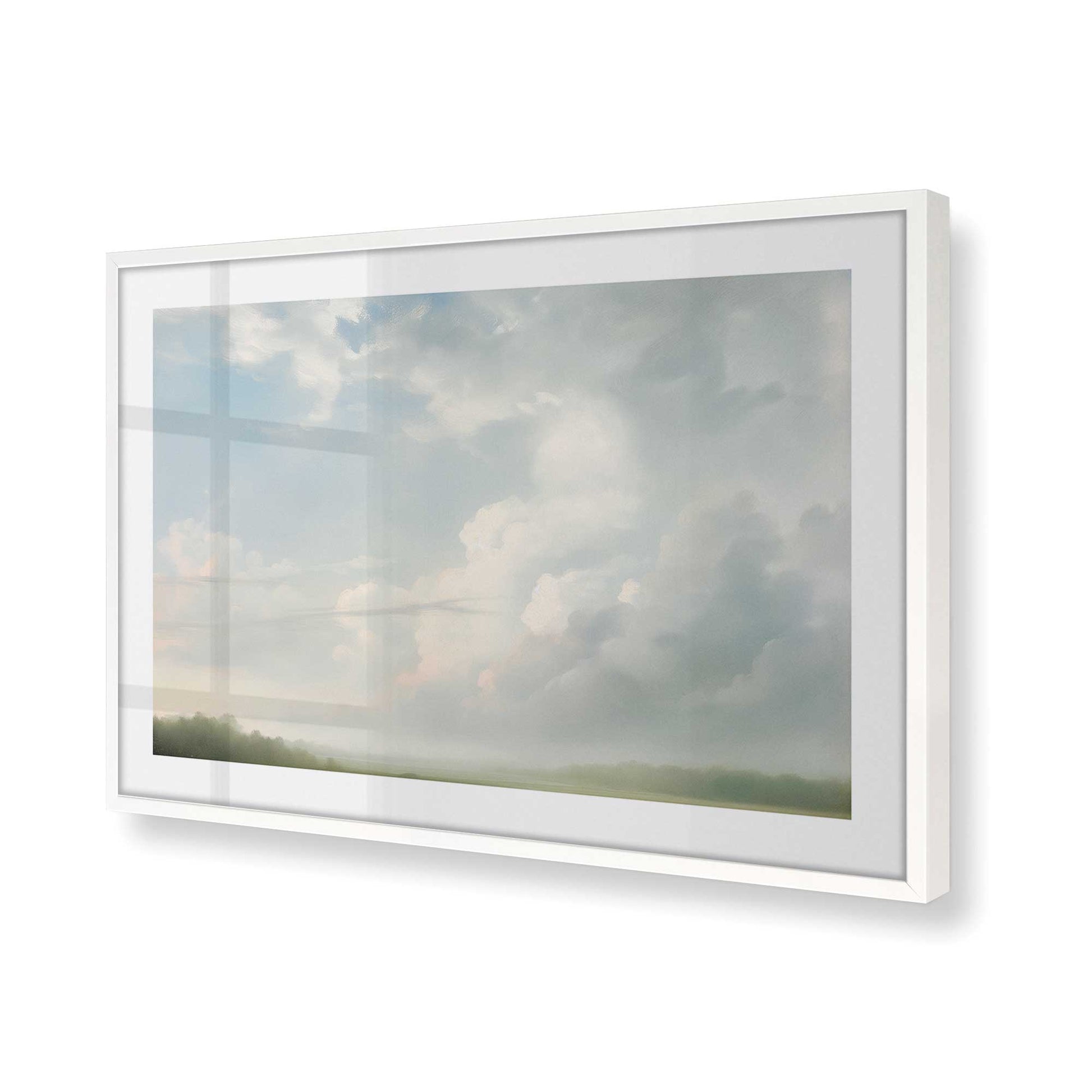 [Color:Opaque White] Picture of art in a Opaque White frame of the corner