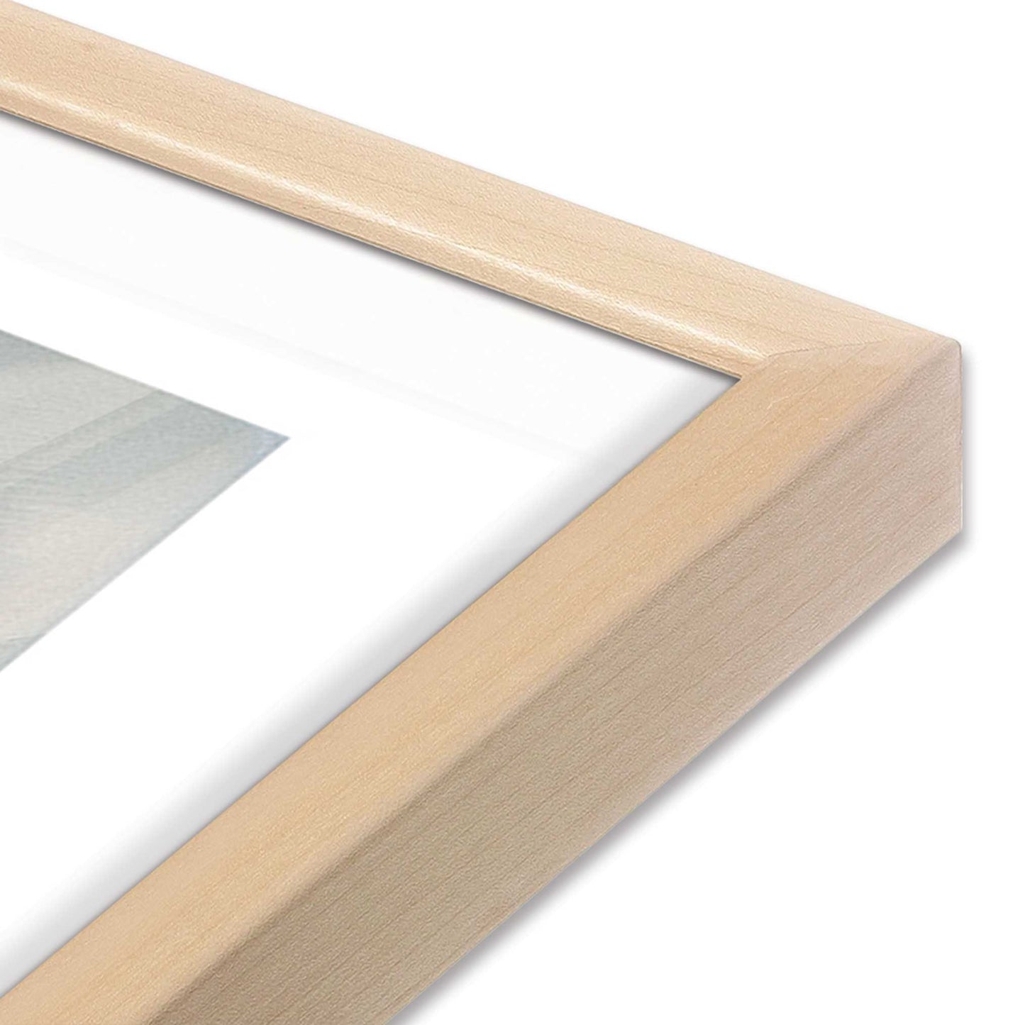 [Color:Raw Maple] Picture of art in a Raw Maple frame at an angle