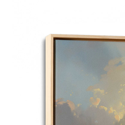 [Color:American Maple] Picture of art in a American Maple frame at an angle