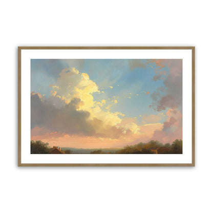 [Color:Brushed Gold] Picture of art in a Brushed Gold frame