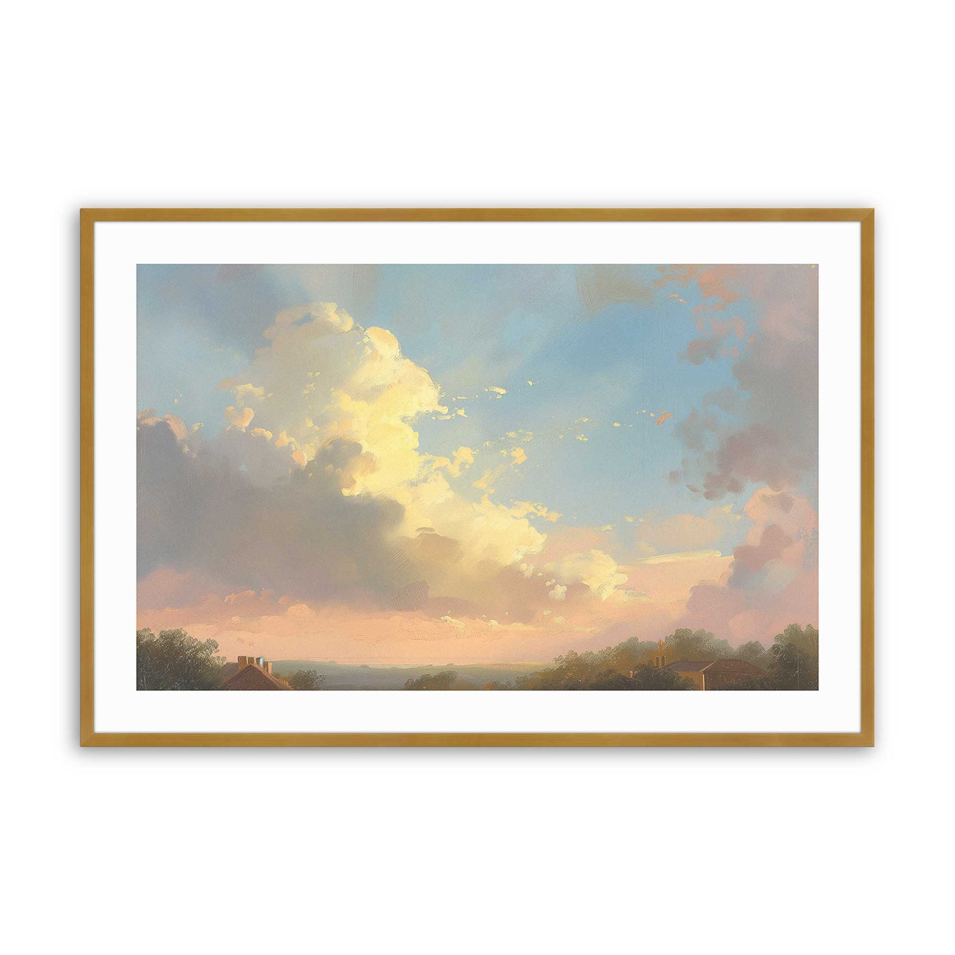 [Color:Polished Gold] Picture of art in a Polished Gold frame