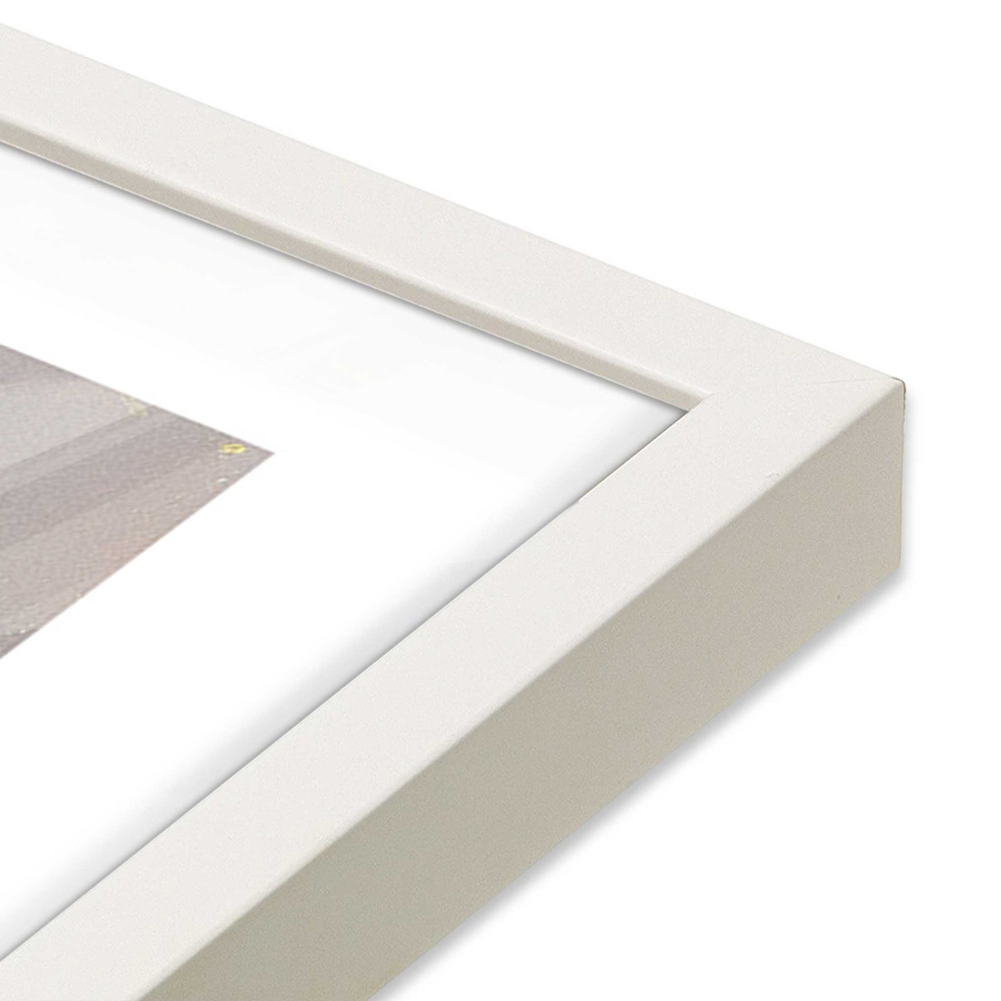 [Color:Opaque White] Picture of art in a Opaque White frame at an angle