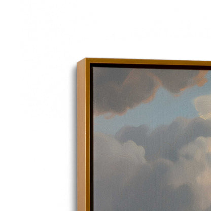 [Color:Polished Gold] Picture of art in a Polished Gold frame at an angle