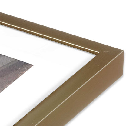 [Color:Brushed Gold] Picture of art in a Brushed Gold frame at an angle