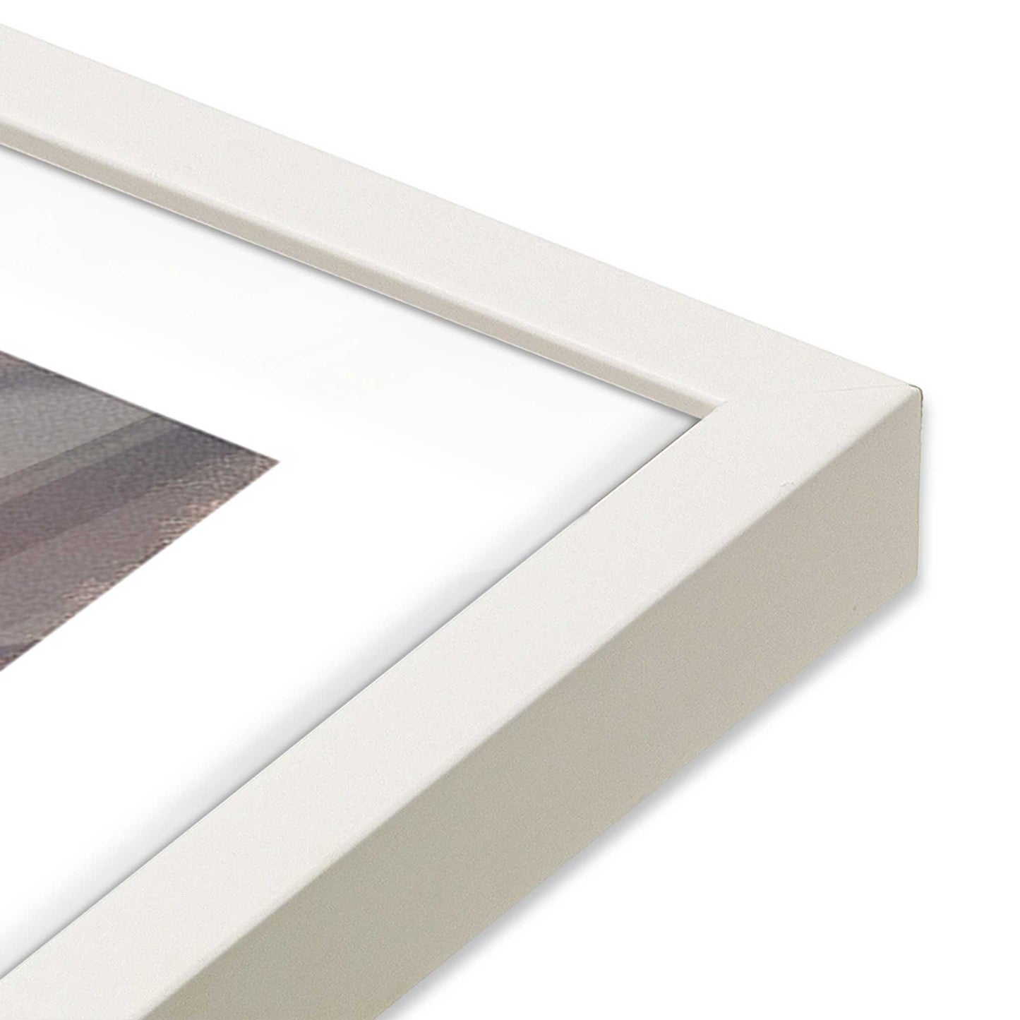 [Color:Opaque White] Picture of art in a Opaque White frame at an angle